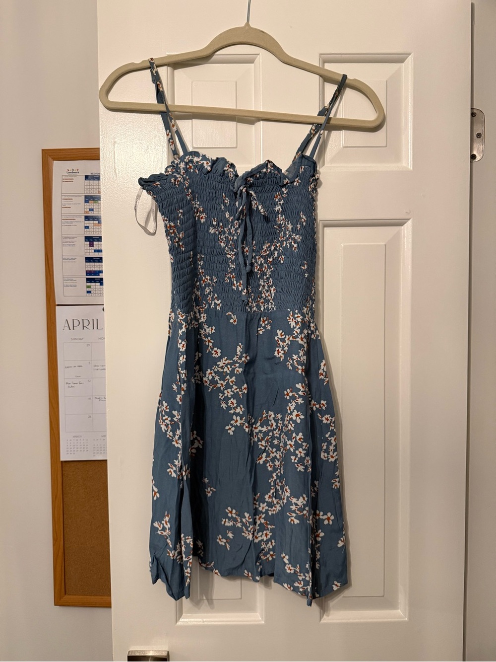 Faithfull the Brand Blue Floral Mini Dress
